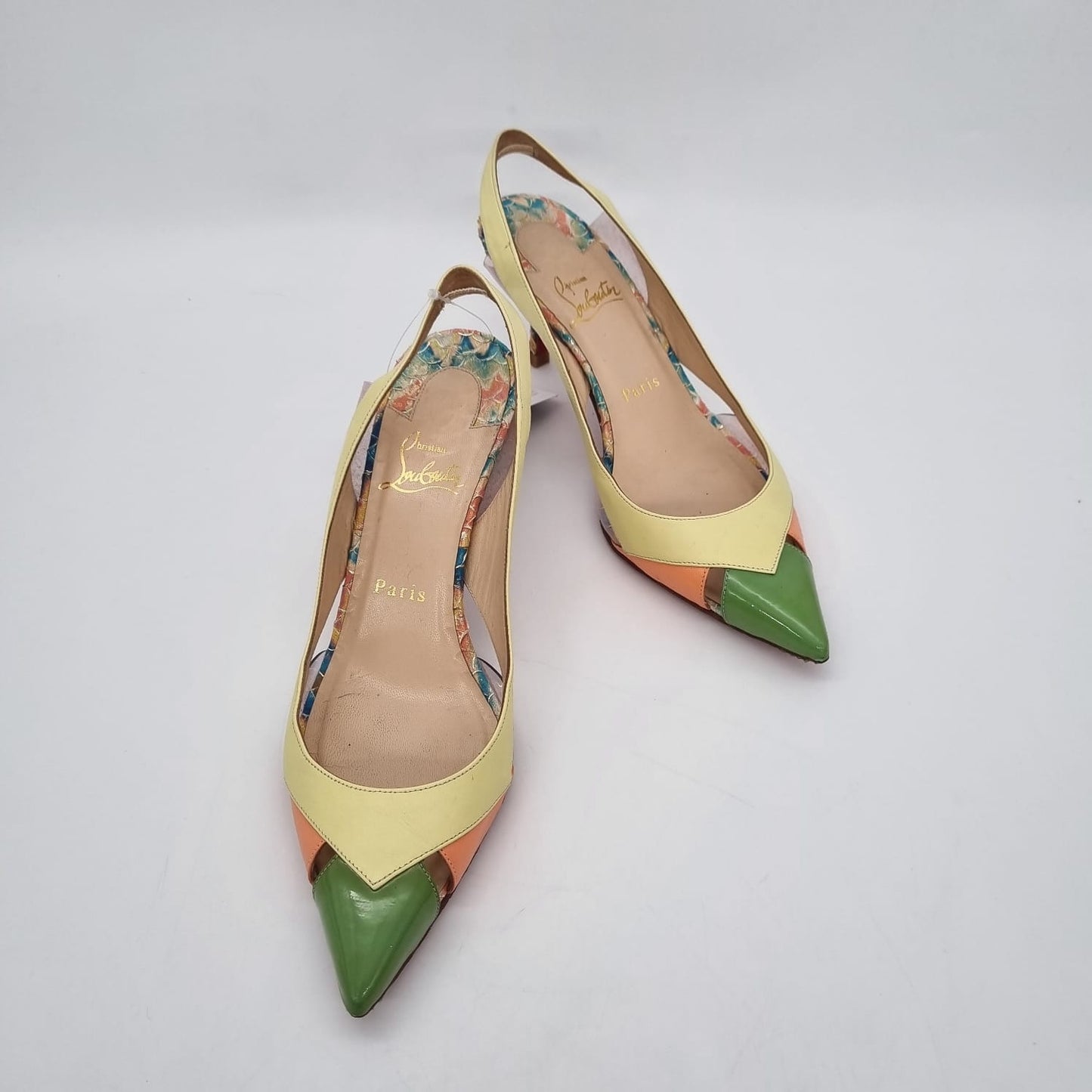 Christian Louboutin Air Chance Heels Tricolor Size 38/ 25 Dari Ujung