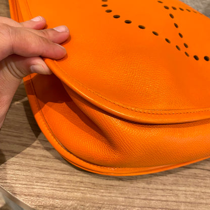 Hermes Evelyne PM Epsom Leather Orange #I Kotak Size 29x8x30