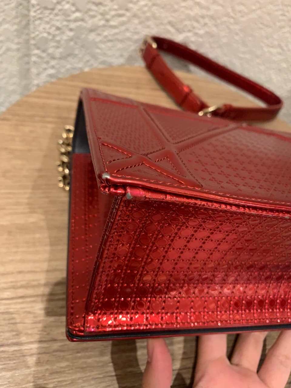 Dior Diorama Medium Metallic Red 2018 Size 25x10x16
