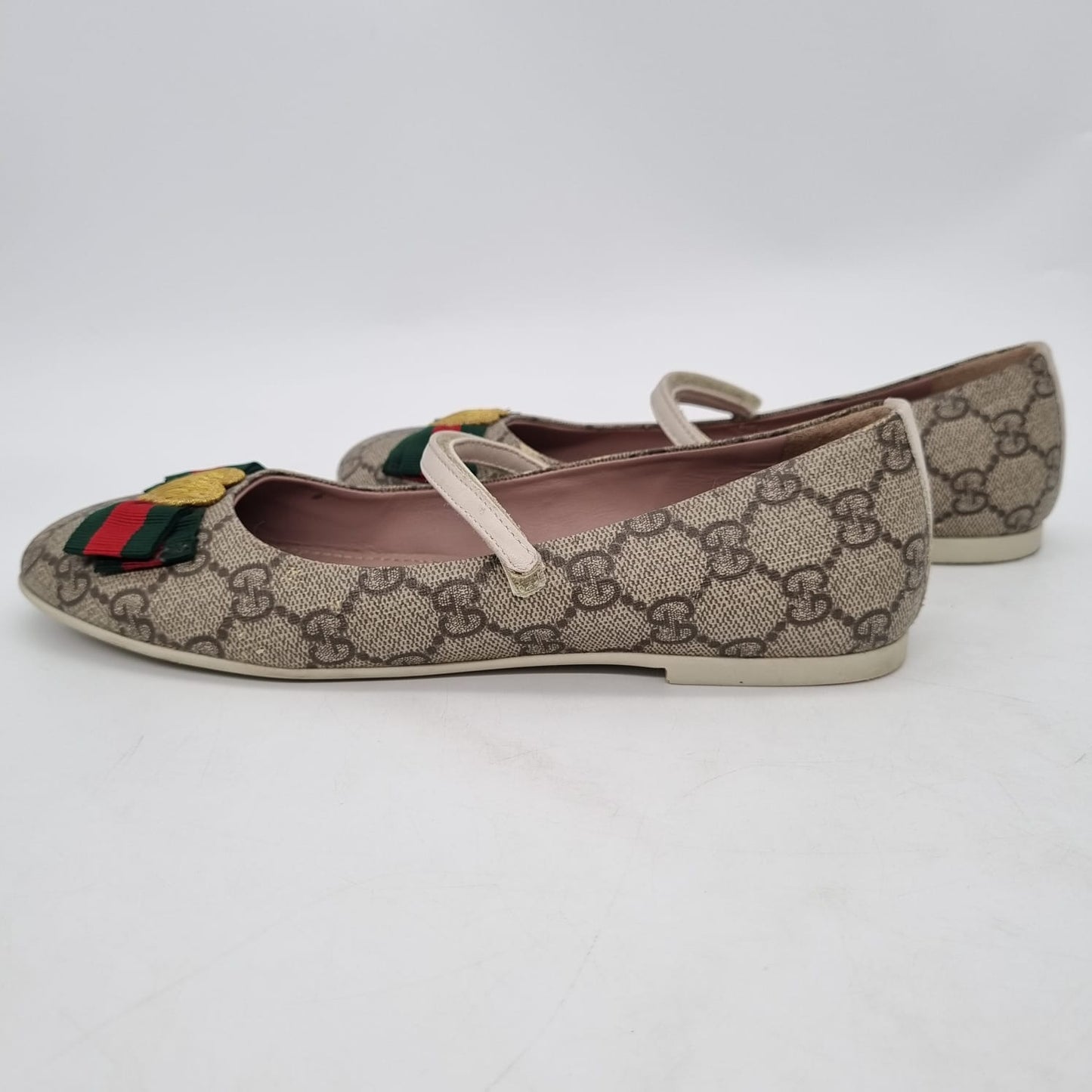 Gucci Kids Girls GG Canvas Ballerina Size 35/23,5