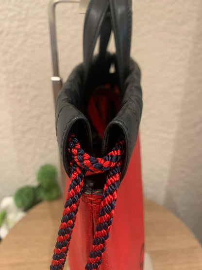Gucci Backpack Leather Red Multicolor Size 30x35