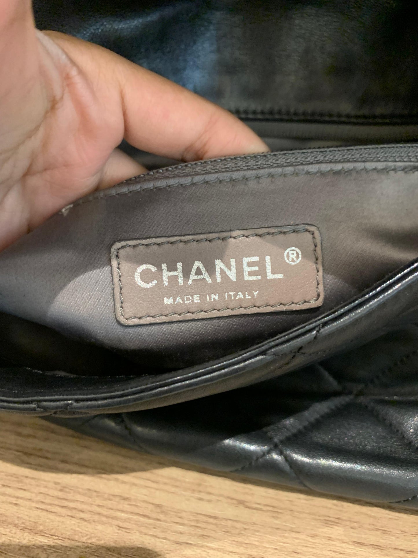 Chanel Quilted Door Latch Flap Shoulder Bag Black #12 Size 30x6x16