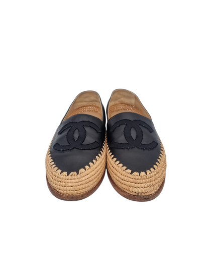 Chanel CC Espadrilles Black Size 39/25cm
