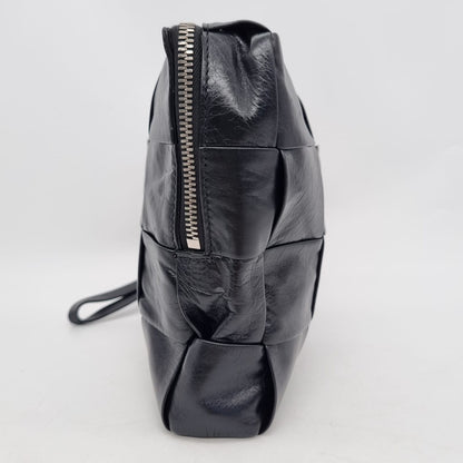 Bottega Veneta Intrecciato Travel Organizer Clutch Black Size 27x18