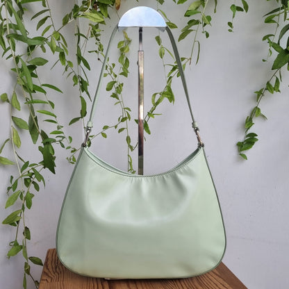 Prada Cleo Spazzolato Aqua Green 2021 Size 25x6x16
