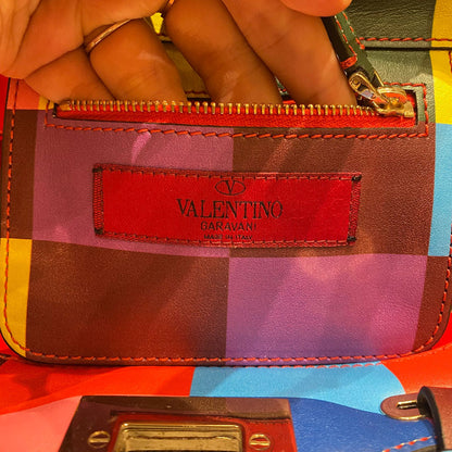 Valentino Garavani Rockstud Small Tote Rainbow Bag Size 19x9x17