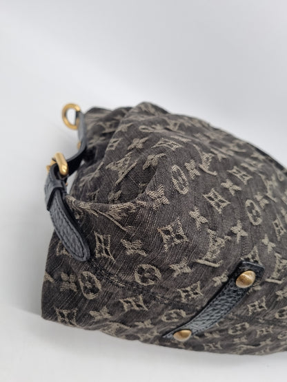 Louis Vuitton Neo Cabby Monogram Black Denim 2008 Size 44x11s35
