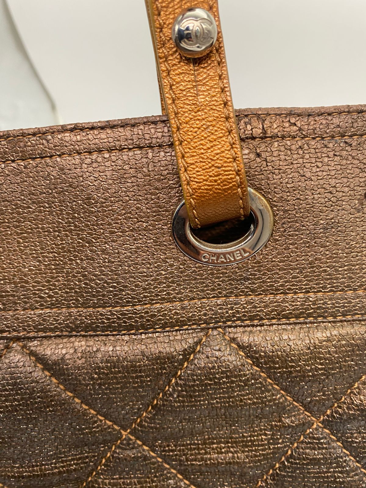 Chanel Biaritz Large Tote Bronze #13 Size 36x15x31
