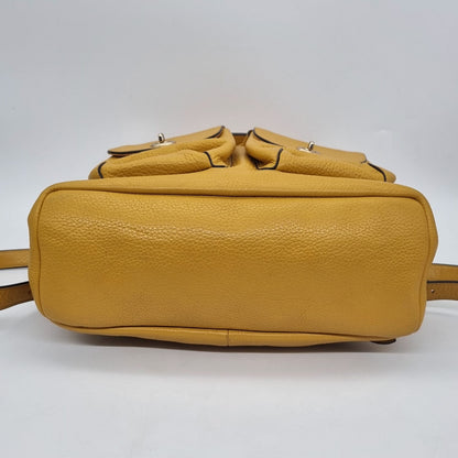 Coach Backpack Leather Yellow Size 30x12x33