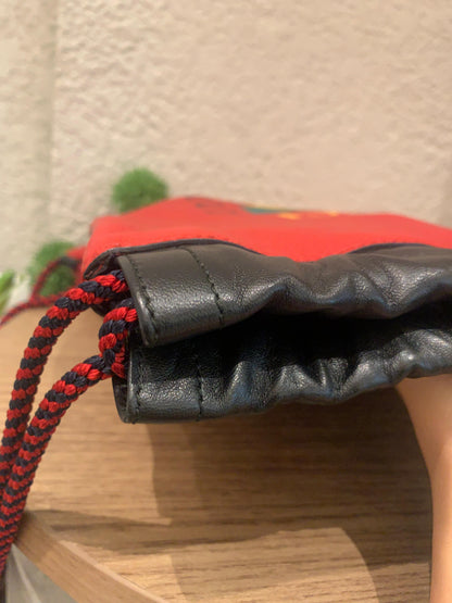Gucci Backpack Leather Red Multicolor Size 30x35