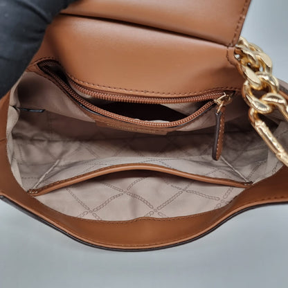 Michael Kors Hally Shoulder Bag Tan Size 29x6x20