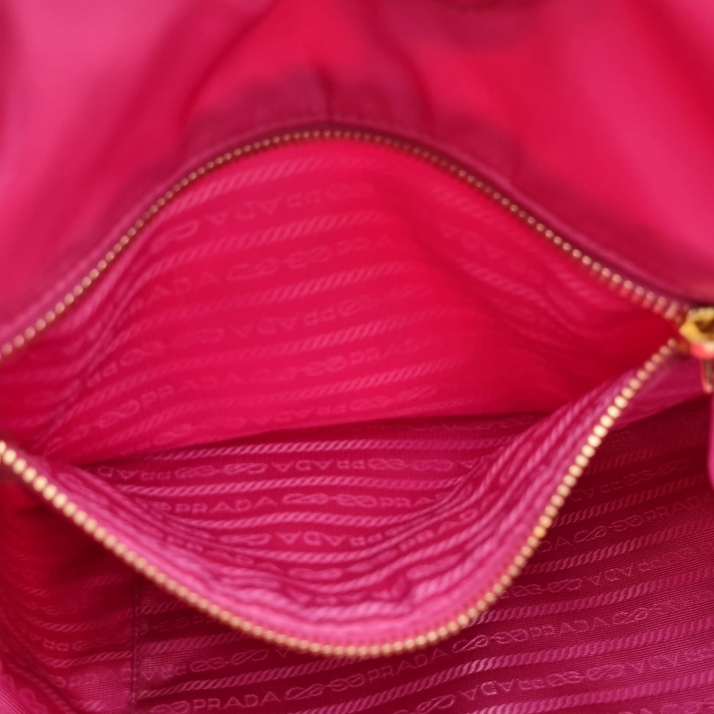 Prada Tote Bag Nylon Fuschia Size 34x14x28