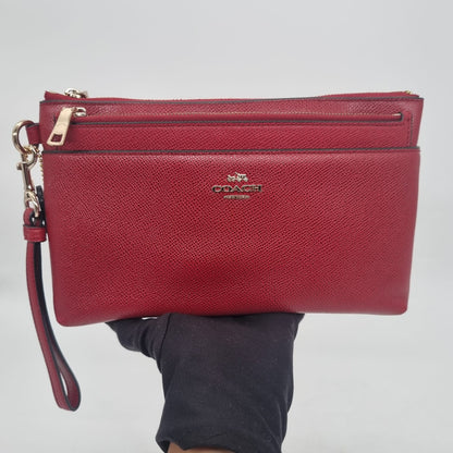 Coach Kelsey Pebble Leather Red 2in1 Size 27x8x20
