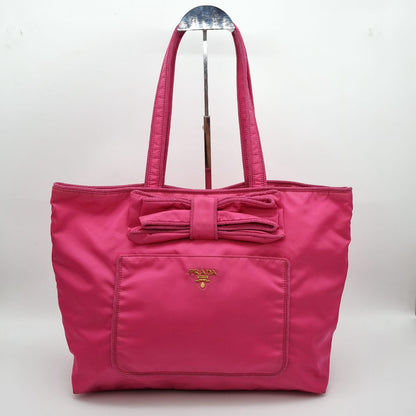 Prada Tote Bag Nylon Fuschia Size 34x14x28