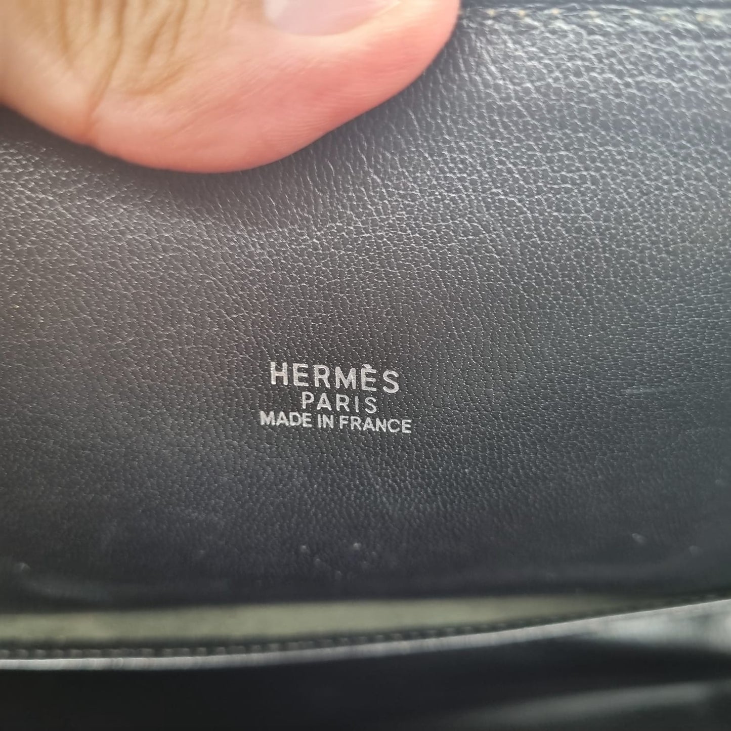 Hermes Escapade Chevere Leather Black #F Size 31x9x26