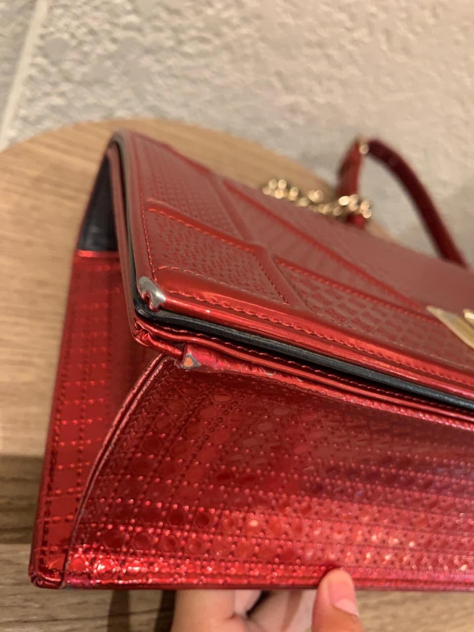Dior Diorama Medium Metallic Red 2018 Size 25x10x16