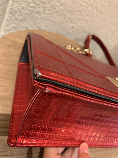 Dior Diorama Medium Metallic Red 2018 Size 25x10x16