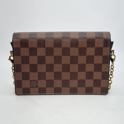Louis Vuitton Vavin Damier Ebene Chain Wallet 2021 Size 16x4x13