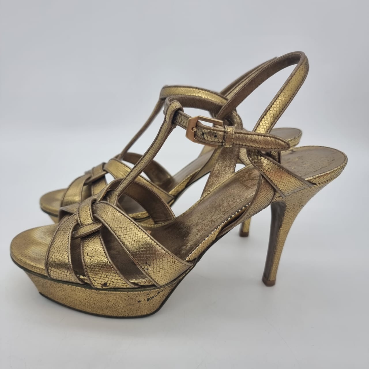 Yves Saint Laurent Tribute Gold Metalic Size 38/25