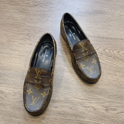 Louis Vuitton Mocasin Plano Chess Loafers Mono Size 35,5/23
