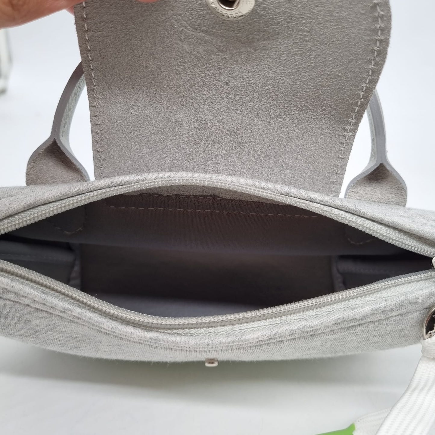 Longchamp Le Pliage XS Jersey University Collection Light Grey Size 16x6x10