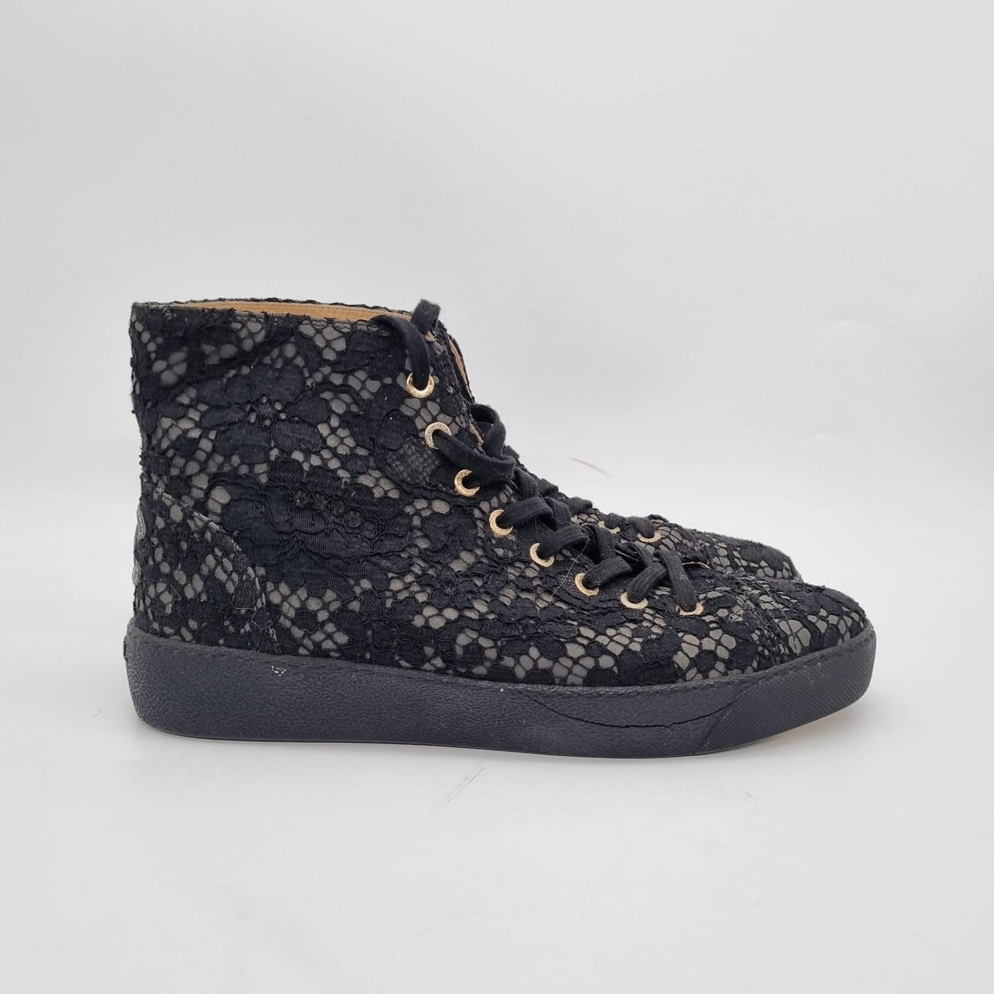 Chanel High Top Sneakers Black Size 40,5/27