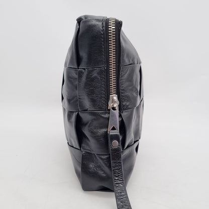 Bottega Veneta Intrecciato Travel Organizer Clutch Black Size 27x18