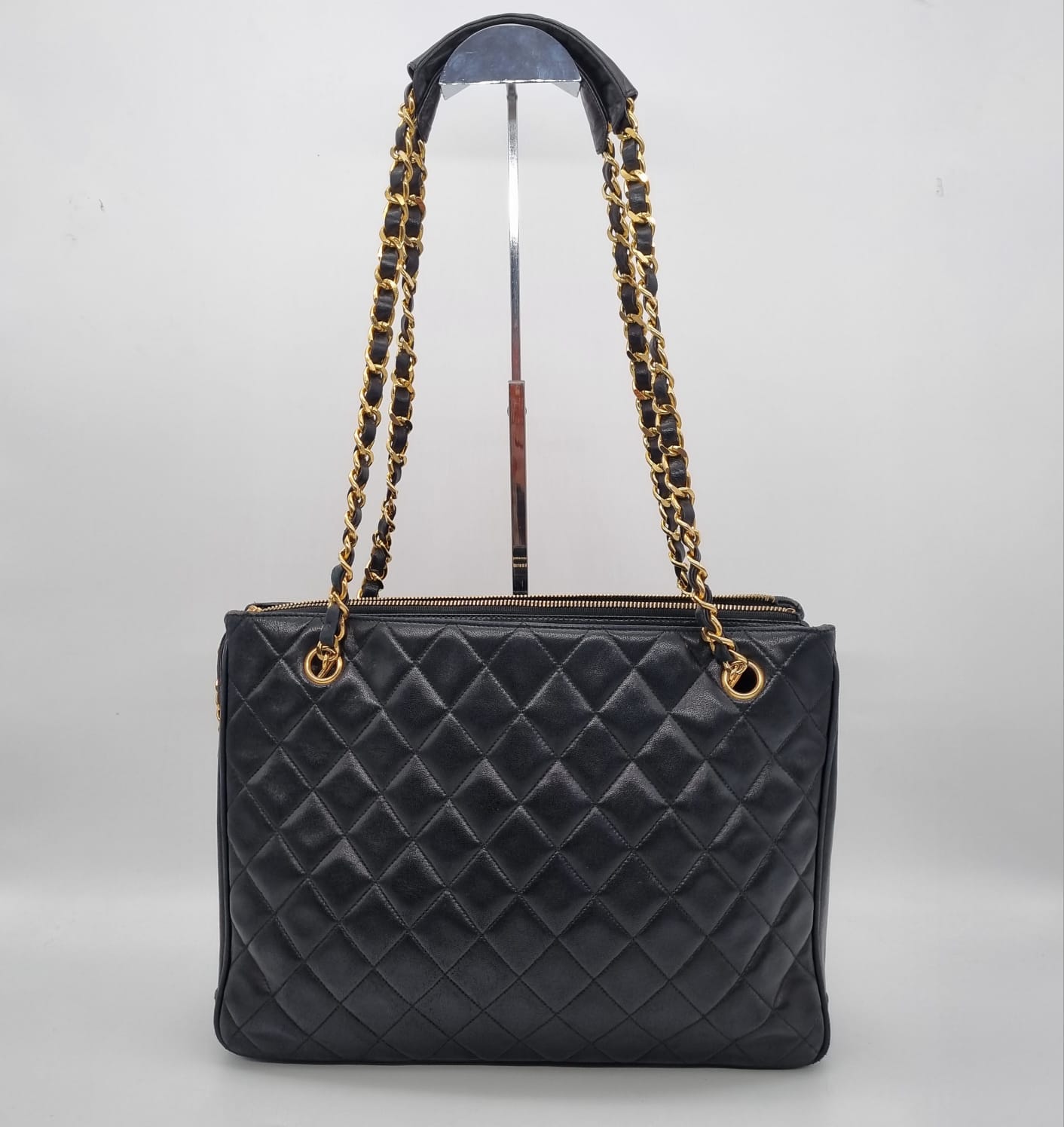 Chanel Timeless Tote Black Calfskin GHW Size 34x9x25