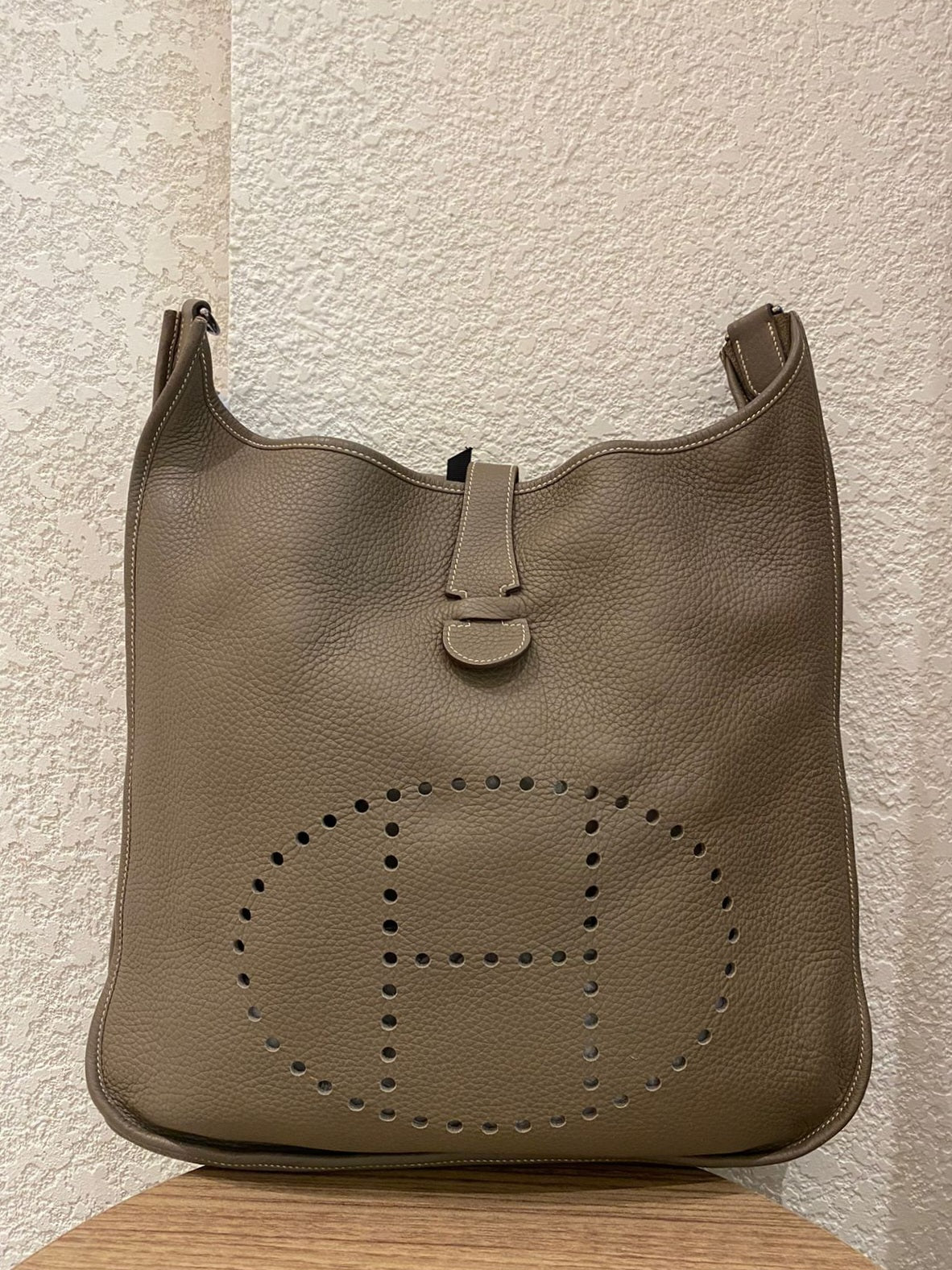 Hermes Evelyne TGM Clemence Etoupe PHW #N Size 40x10x38