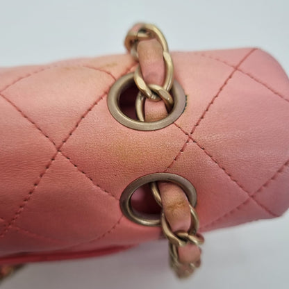 Chanel Classic Medium Pink Ombre GHW #13 Size 25x7x16