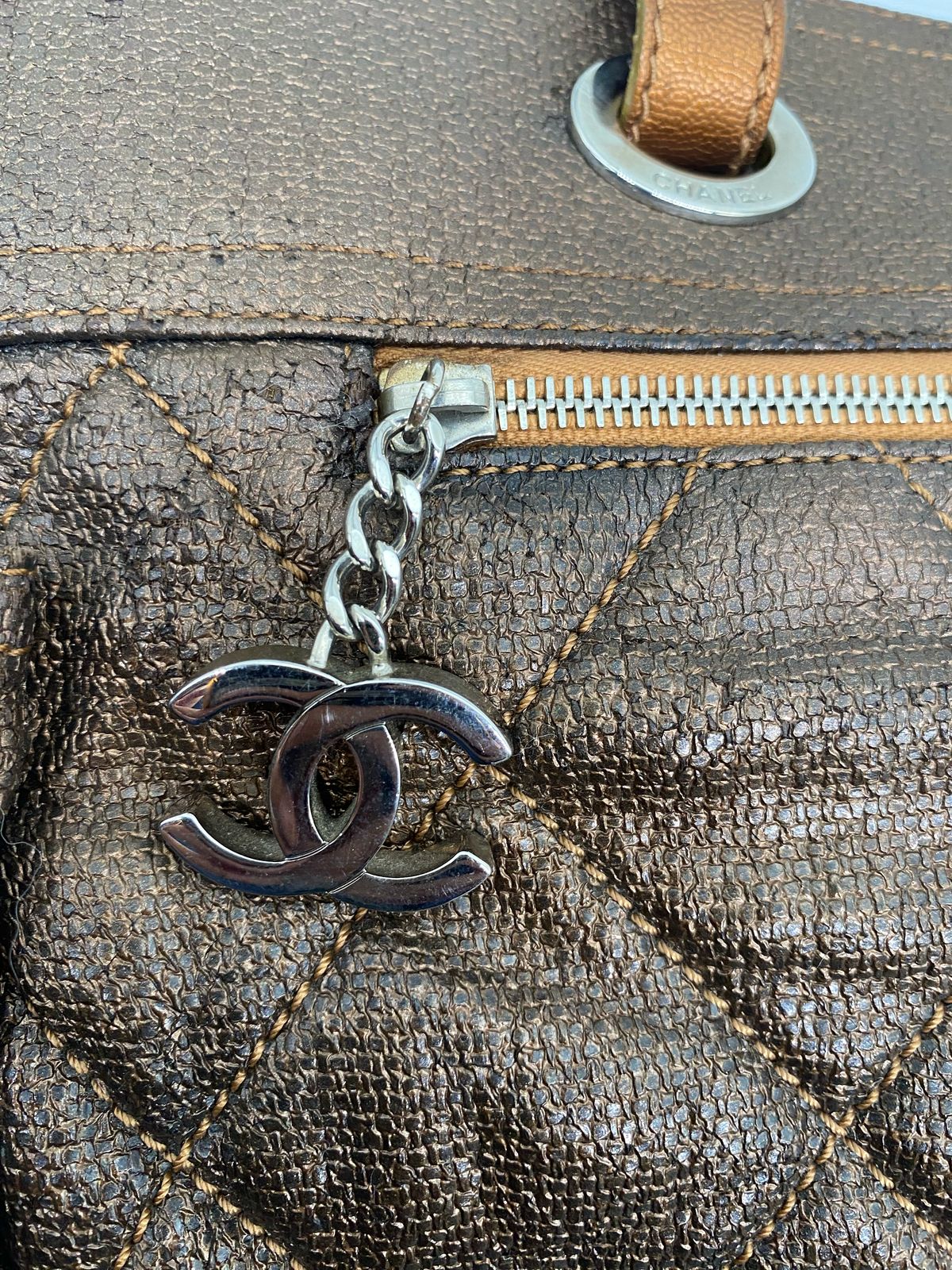 Chanel Biaritz Large Tote Bronze #13 Size 36x15x31