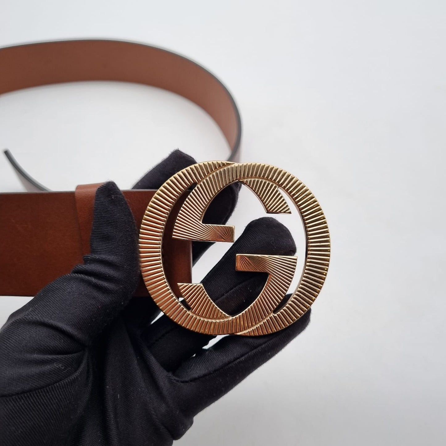 Gucci GG Belt Brown Size 85