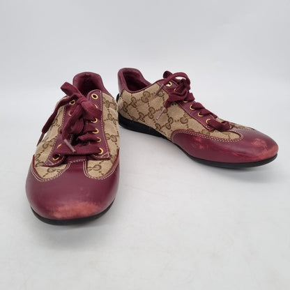 Gucci Sneakers GG Burgundy Size 35/24