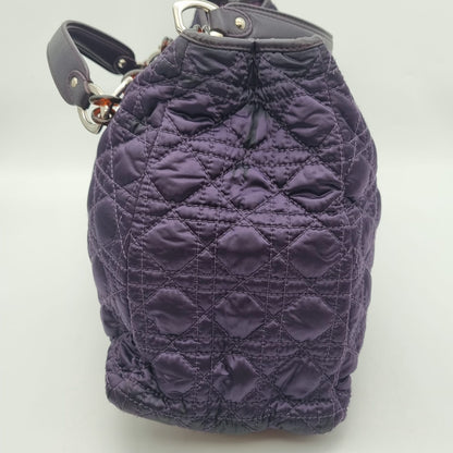 Dior Cannage Quilted Charming Lock Flap Shoulder Purple 2010 Size 45x14x25