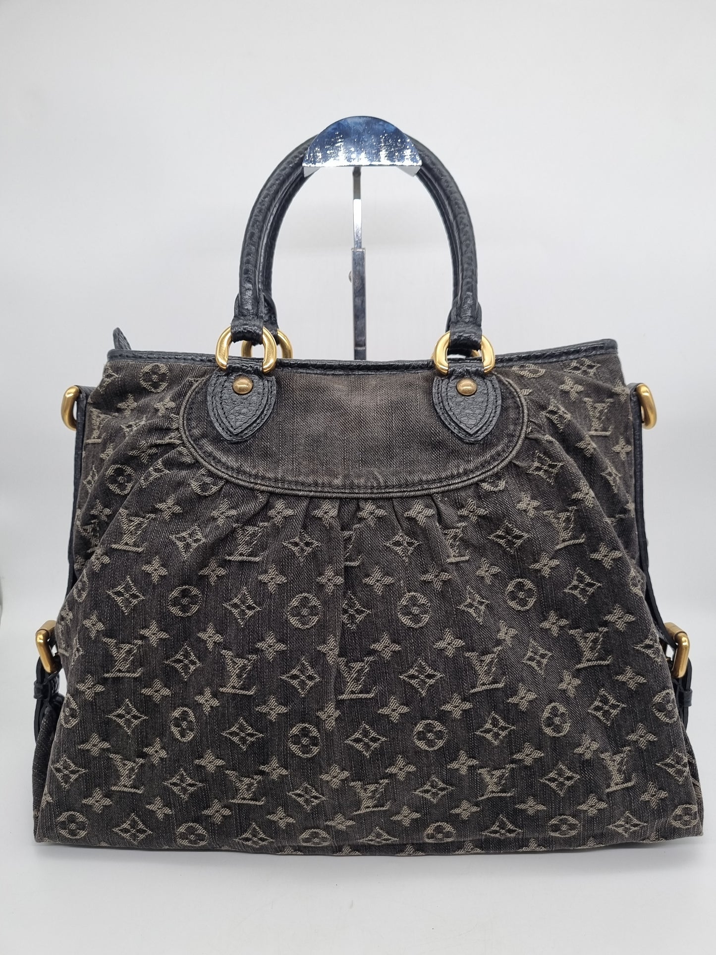 Louis Vuitton Neo Cabby Monogram Black Denim 2008 Size 44x11s35