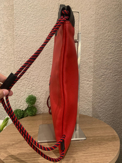Gucci Backpack Leather Red Multicolor Size 30x35