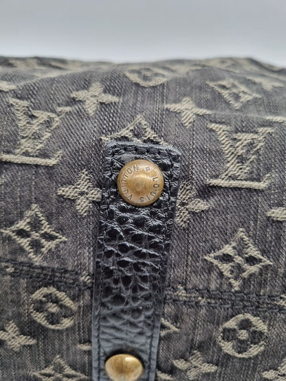 Louis Vuitton Neo Cabby Monogram Black Denim 2008 Size 44x11s35