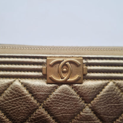 Chanel O Case Gold Champagne #21 Size 26x16