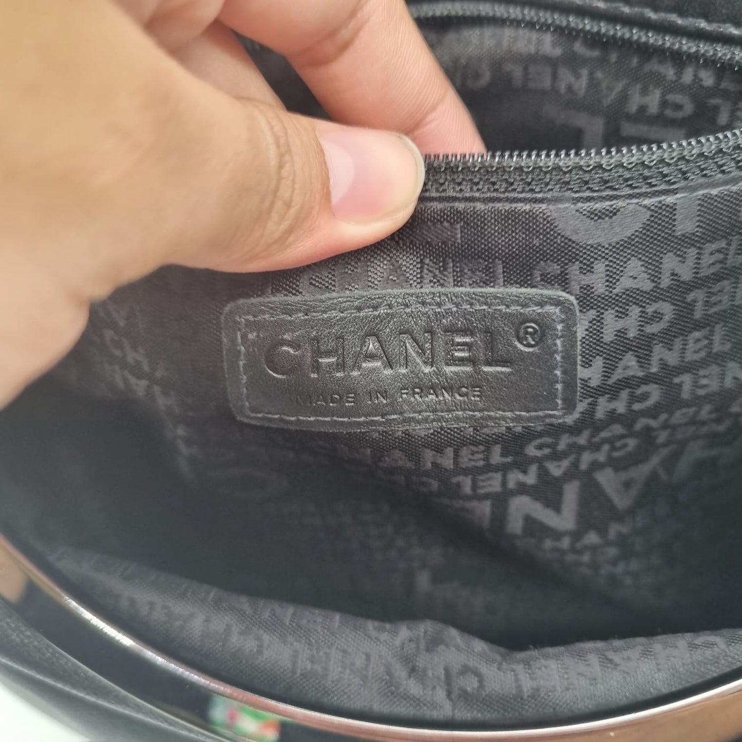 Chanel Vintage Sling Bag Black #8 Size 21x6x23