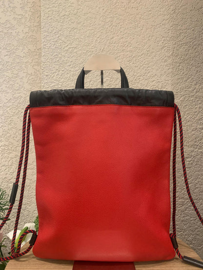 Gucci Backpack Leather Red Multicolor Size 30x35