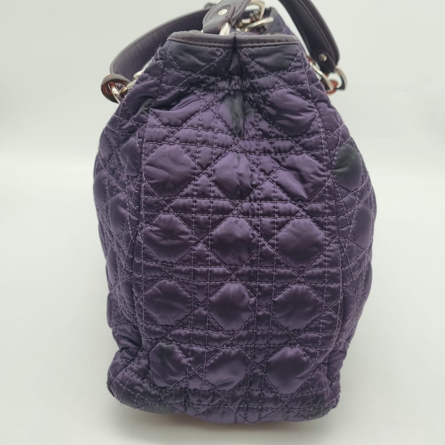 Dior Cannage Quilted Charming Lock Flap Shoulder Purple 2010 Size 45x14x25