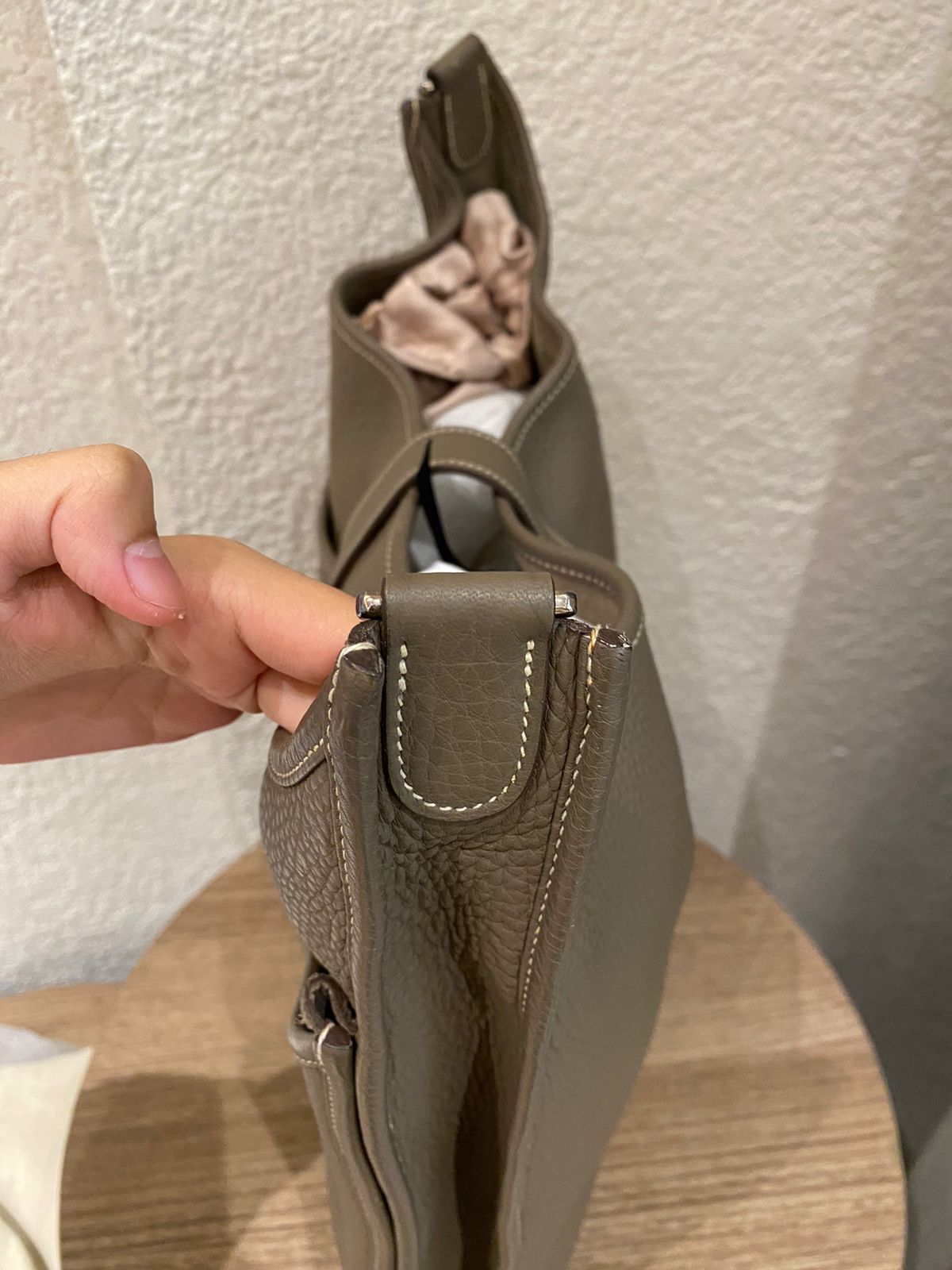 Hermes Evelyne TGM Clemence Etoupe PHW #N Size 40x10x38