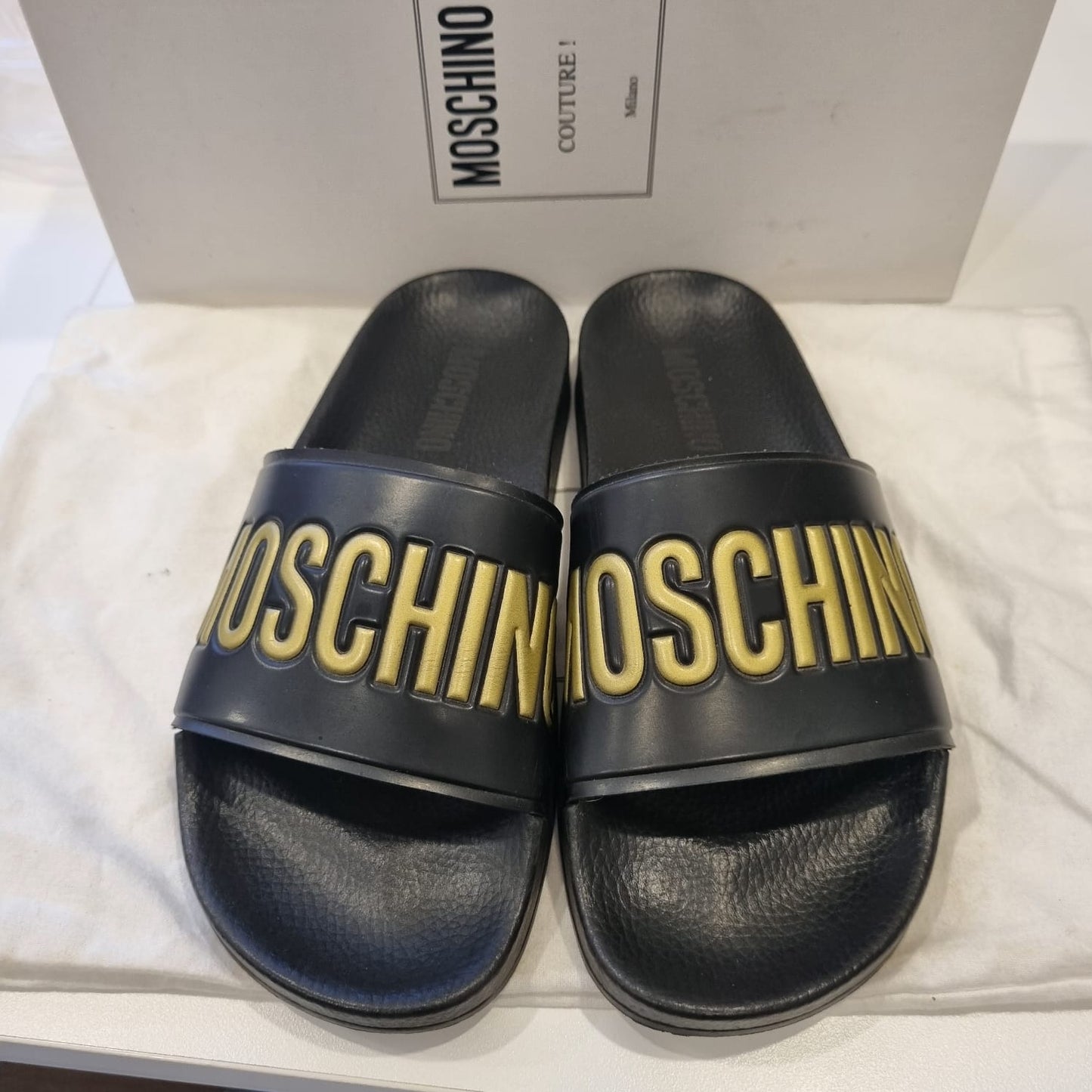 Mochino Sandal Sabot Pool Logo Black Size 37/25