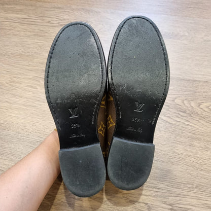Louis Vuitton Mocasin Plano Chess Loafers Mono Size 35,5/23