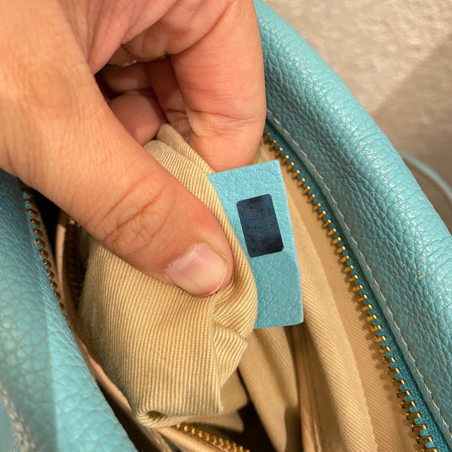 Chloe Paraty Leather Blue Sky Size 37x15x22