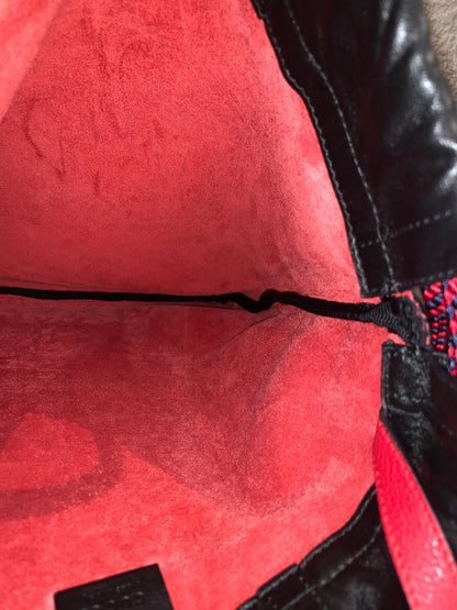 Gucci Backpack Leather Red Multicolor Size 30x35