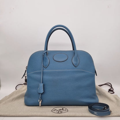 Hermes Bolide 36 Blue Jean #J 2006 Size 36x15x27