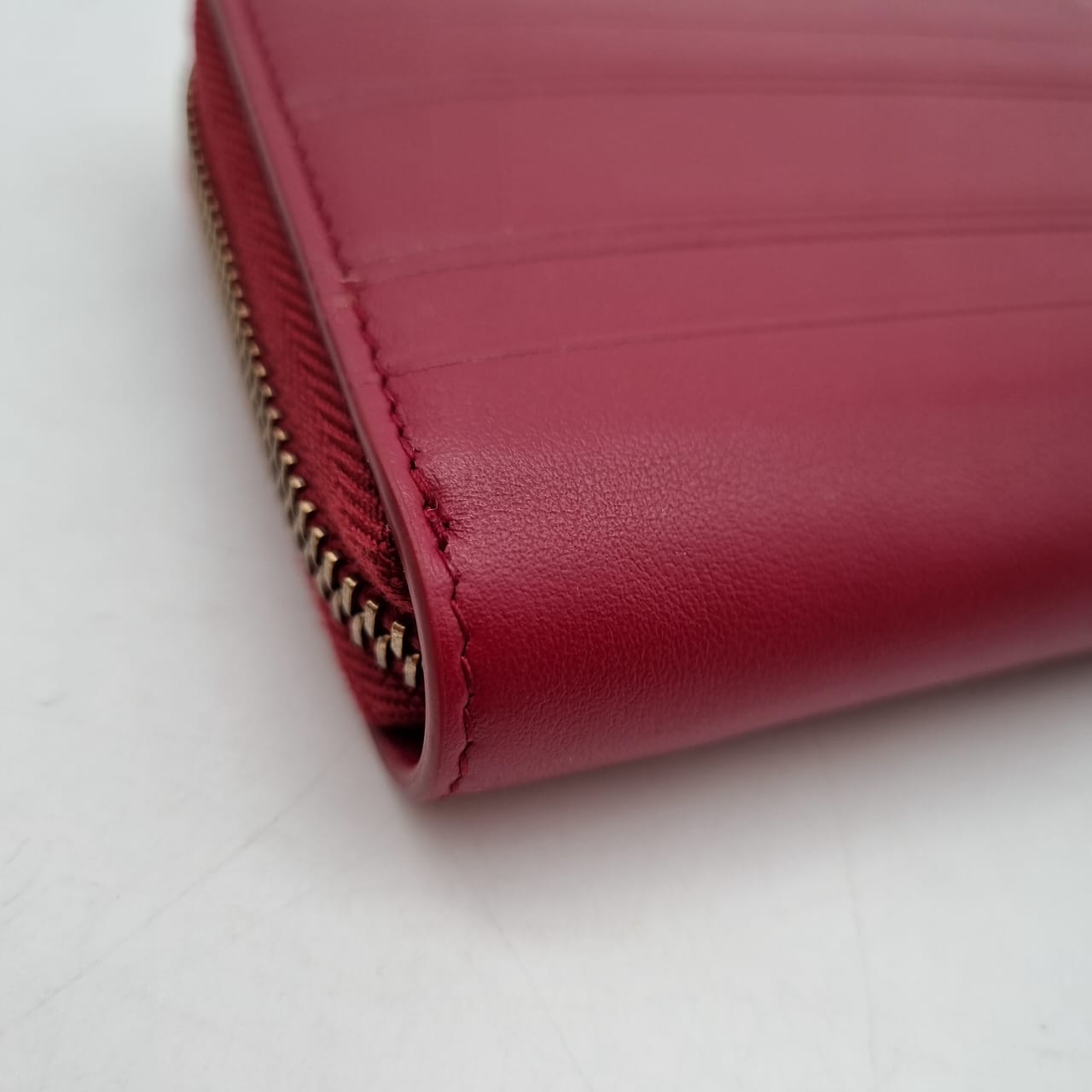 Dior Stripe Medium Zipper Wallet Red 2020 Size 11x9