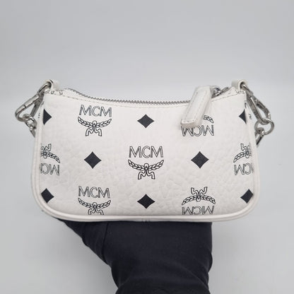 MCM Small Crossbody Pouch Trio Visetos Multi Size 21x5x15