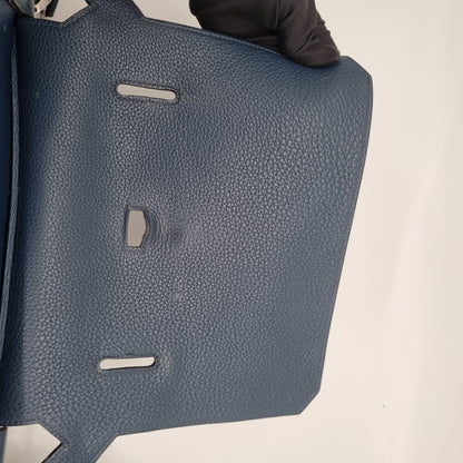 Hermes Jypsiere 34 Togo Leather Deep Blue #L 2008 Size 34x15x28